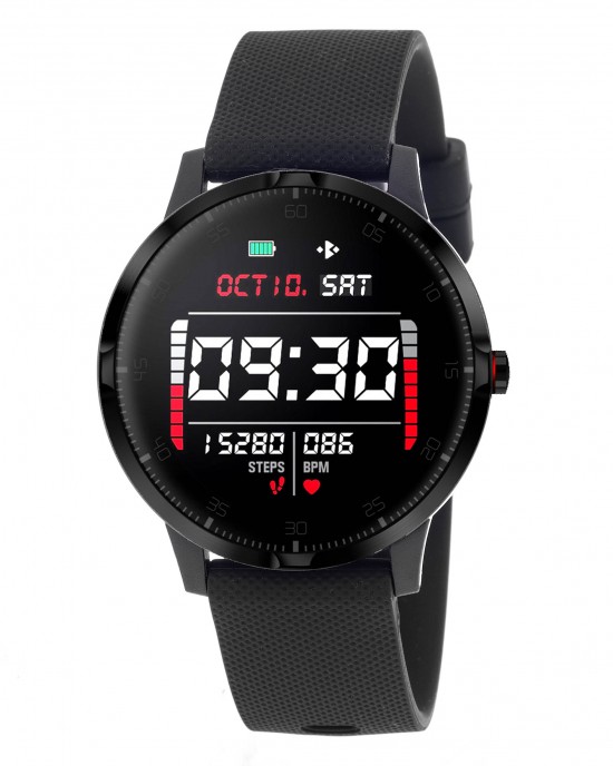 3GUYS Smartwatch Chronograph Black Silicone Strap 3GW1601