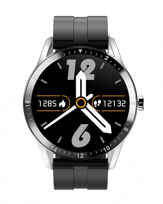 3GUYS Smartwatch Chronograph Black Silicone Strap 3GW3024