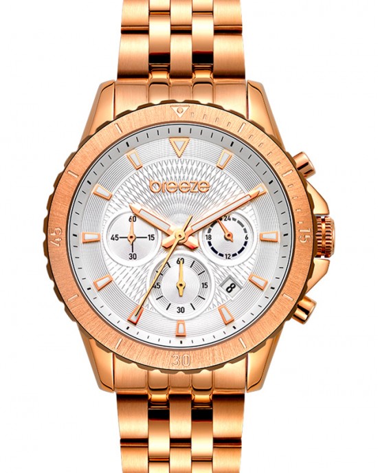 BREEZE Invernia Rose Gold Stainless Steel Chronograph 212131.4