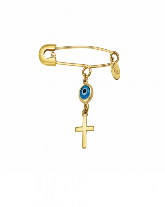  Yellow Gold Safety Pin